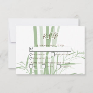 Elegant Oriental Bamboo Bröllop OSA Cards Kort