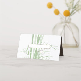Elegant Oriental Bamboo Bröllop Place Cards Placeringskort