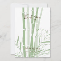 Elegant Oriental Bamboo Bröllop - tackkort