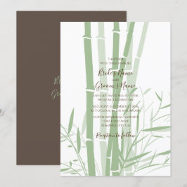Elegant Oriental Bamboo bröllopsinbjudningar Inbjudningar