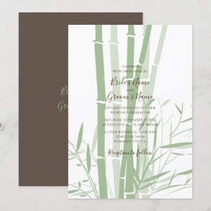 Elegant Oriental Bamboo bröllopsinbjudningar Inbjudningar