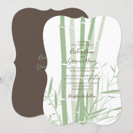 Elegant Oriental Bamboo bröllopsinbjudningar Inbjudningar