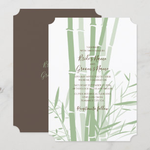 Elegant Oriental Bamboo bröllopsinbjudningar Inbjudningar