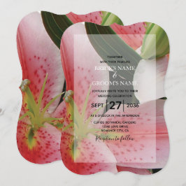 Elegant Oriental Lilies Wedding Investigations Inbjudningar