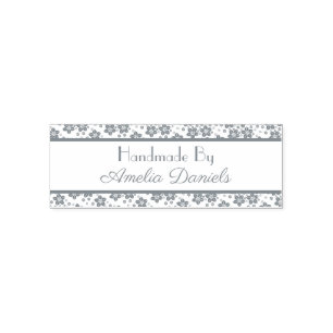 Elegant orientalisk blomma, handgjord av självfärgande stämpel