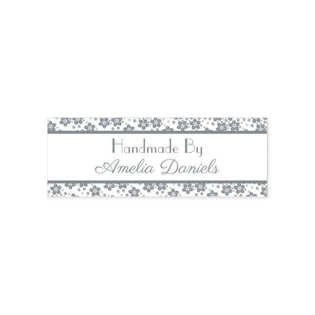 Elegant orientalisk blomma, handgjord av självfärgande stämpel (Design)