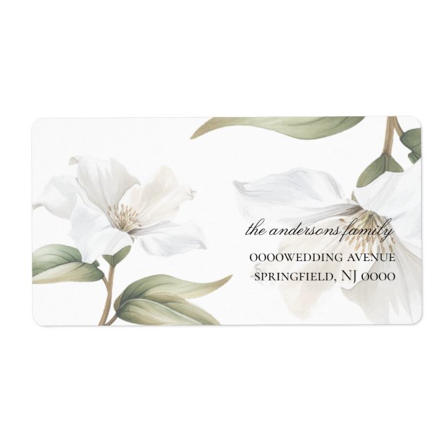 Elegant Orientalisk Vit Magnolia-Hochst  Fraktsedel (Framsidan)