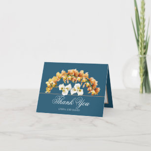Elegant Orkidé & Lilja Botanisk Vacker Tack Kort