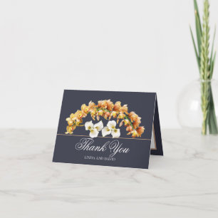 Elegant Orkidé & Lilja Botanisk Vacker Tack Kort
