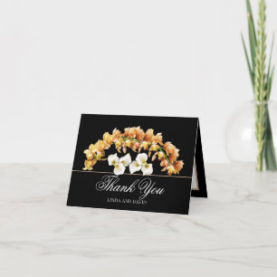 Elegant Orkidé & Lilja Botanisk Vacker Tack Kort