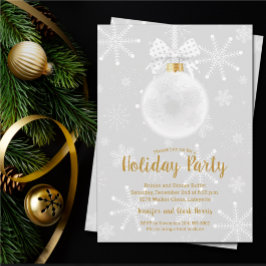 Elegant Ornament på Snöflingor Helgdag Inbjudningar