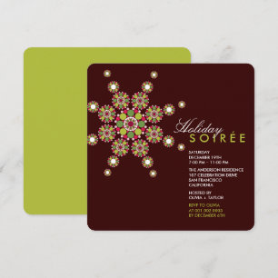 Elegant Ornament Star Helgdag Soiree Party Inbjuda Inbjudningar