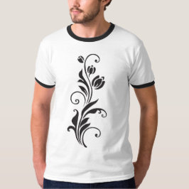 Elegant Ornamental Floral Flower Art T Shirt