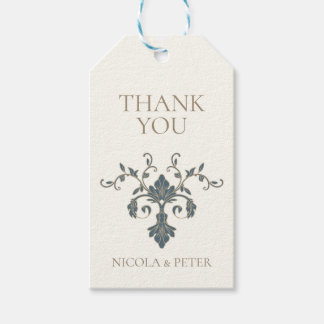 Elegant Ornamentalt Tack Presentetikett