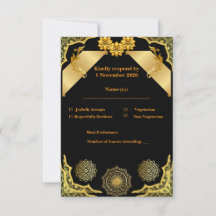 Elegant Ornamenterad Svart Svarsmall