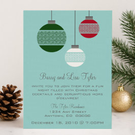 Elegant Ornamet jul Party Inbjudan