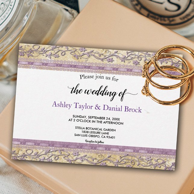 Elegant Ornate Classy Chic Frame Formal Wedding Inbjudningar (Skapare uppladdad)
