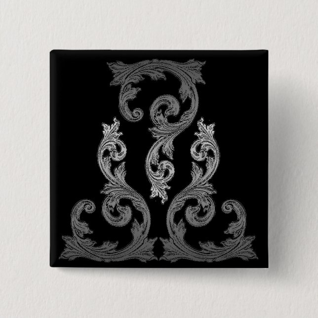 elegant Ornate Goth Design Knapp (Framsida)