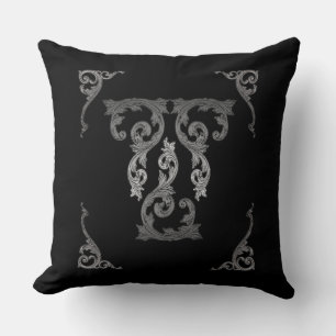 Elegant Ornate Goth Design Thlow-fyllning Kudde