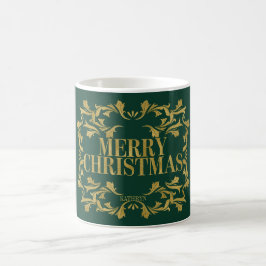 Elegant Ornate Guld God jul Coffee Mugg