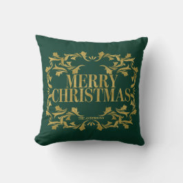 Elegant Ornate Guld God jul Dekorativ kudde
