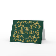 Elegant Ornate Guld God jul Greeting Card