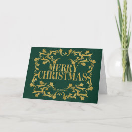 Elegant Ornate Guld God jul Greeting Card Helgkort