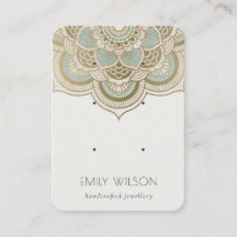 Elegant Ornate Guld Teal Mandala 3 Visning