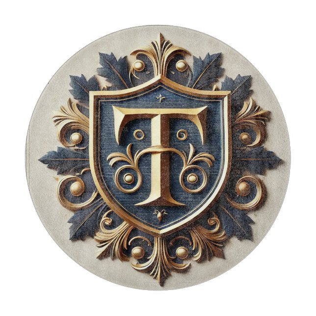 Elegant Ornate Heraldisk Sköld (Framsidan)