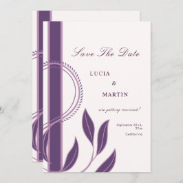 Elegant Ornate Paisley-Blommigten Spara datum Inbjudningar