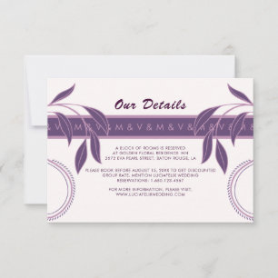 Elegant Ornate Paisley Fated Blommigt Bröllop Deta OSA Kort