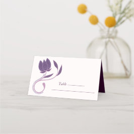 Elegant Ornate Paisley Fated Blommigt Bröllop Placeringskort