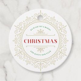 Elegant Ornate Ram Julhälsningar Gåvor Etiketter