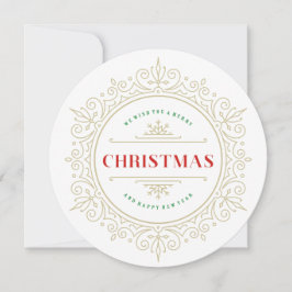 Elegant Ornate Ram Julhälsningar Julkort