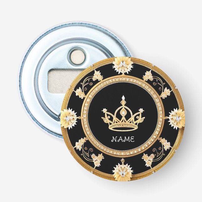 Elegant Ornate Royal Kron Symbol Flasköppnare (Framsidan)