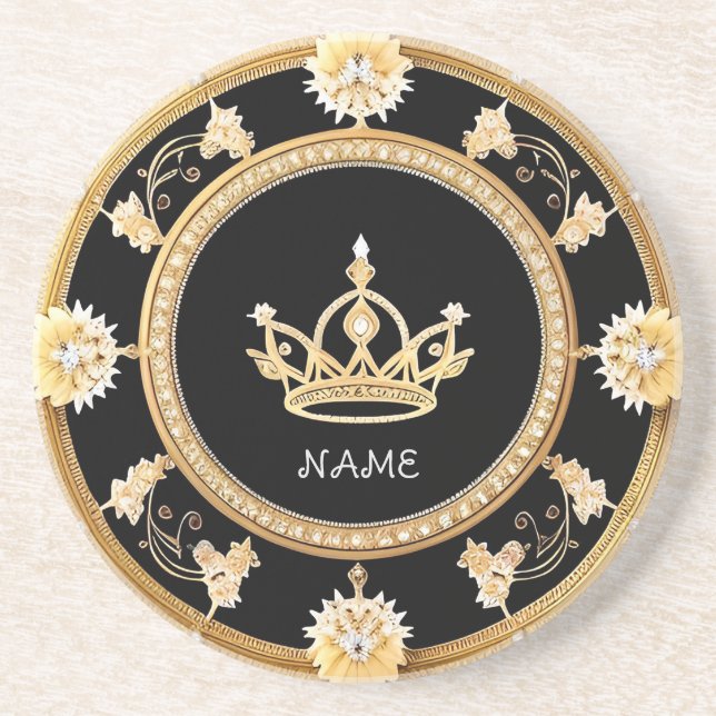 Elegant Ornate Royal Kron Symbol Underlägg (Framsidan)