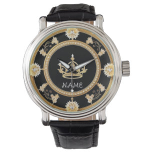Elegant Ornate Royal Kronasymbol Armbandsur