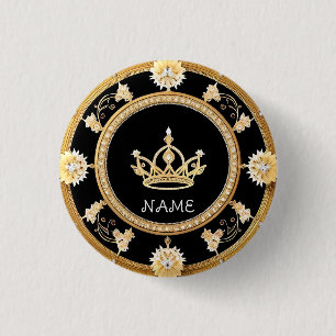 Elegant Ornate Royal Kronasymbol Knapp