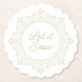 Elegant Ornate Snowflake | Låt det snöa Underlägg Papper