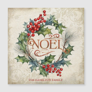Elegant Ornate Vintage Stil Noel Blommigt