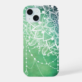 Elegant Ornate Zen Mandala Rosette Grönt tones