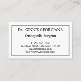 Elegant Ortopedisk kirurgi Affärskort Visitkort