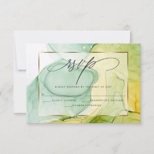 Elegant OSA Marcular Vibrant Grönts and Golds Kort