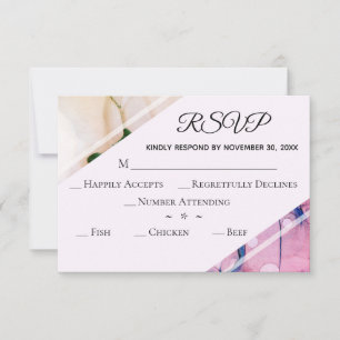 *~* Elegant OSA Modern Watercolor Bröllop Kort