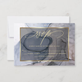 Elegant OSA Plum Dusty Blue Marble Bläck