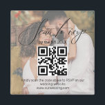 elegant osa qr-kod bröllop-foto magnet<br><div class="desc">elegant osa qr-kod bröllop-förskjuten fotomagnet</div>