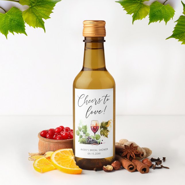 Elegant Ost till Kärlek Vin Glass Möhippa Vinetikett (Skapare uppladdad)