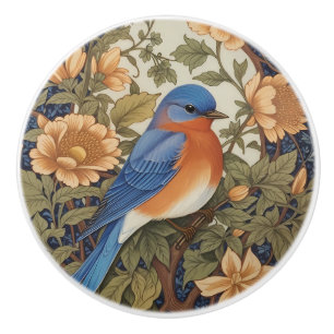 Elegant Östlig Blåfågel William Morris-Inspirerad Knopp