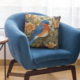 Elegant Östra Bluebird William Morris Inspired Kudde
