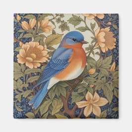 Elegant Östra Bluebird William Morris Inspired Magnet